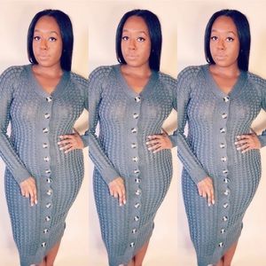 Charcoal Sweater Dress